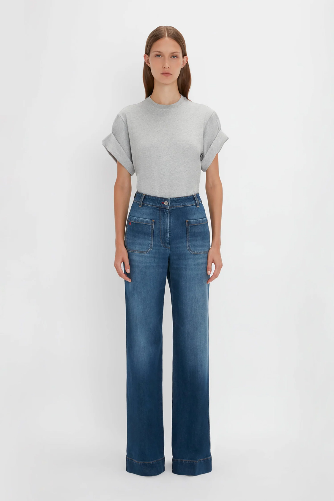 Alina High Waisted Jean In Shadow Wash